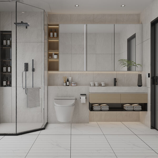 BASCONI HOME Ariston White 600x1200x10 grains mould R11