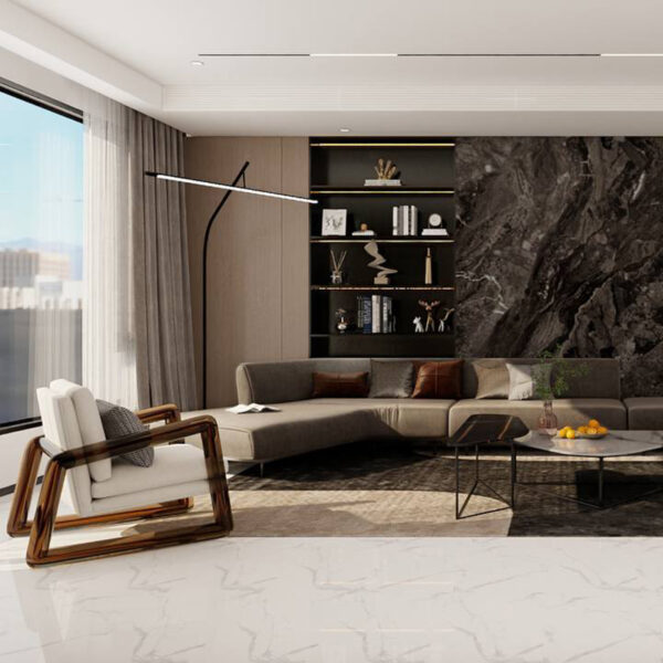 Керамогранит BASCONI HOME Calacatta White 600x1200x8 full body polished (sinking ink)